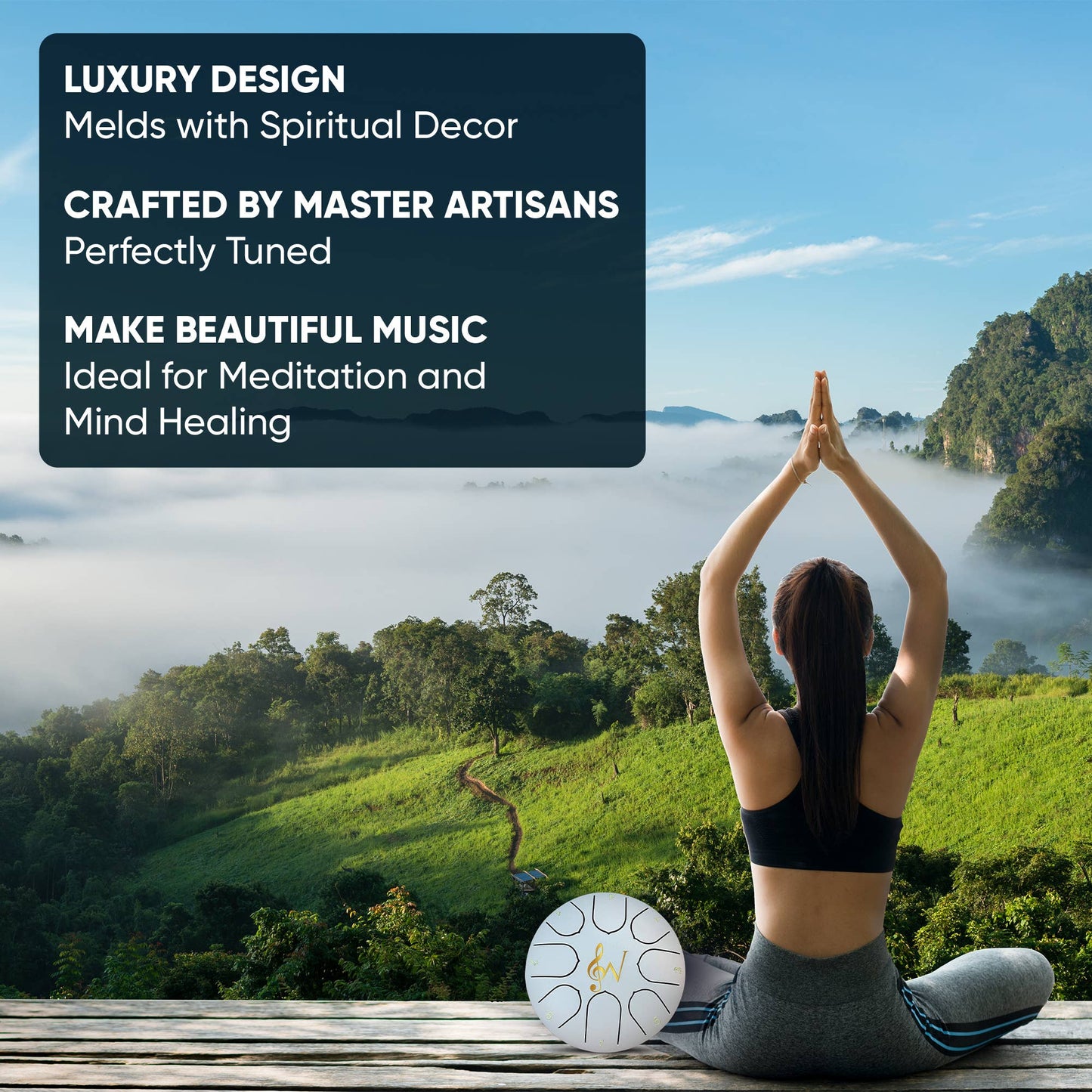 Steel Tongue Rain Drum 6-Inch 8-Notes