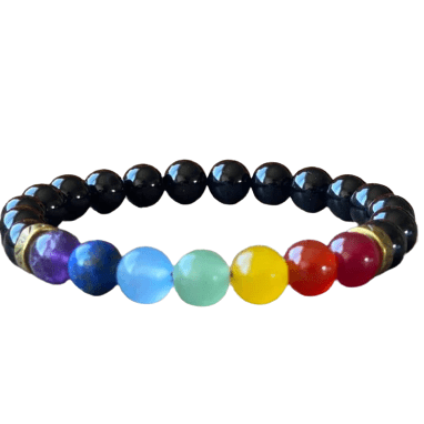 Chakra Black Onyx Bracelet