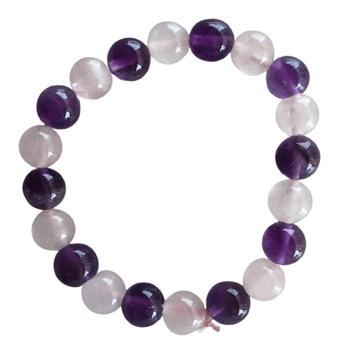 Amethyst and Rose Quartz Bracelet