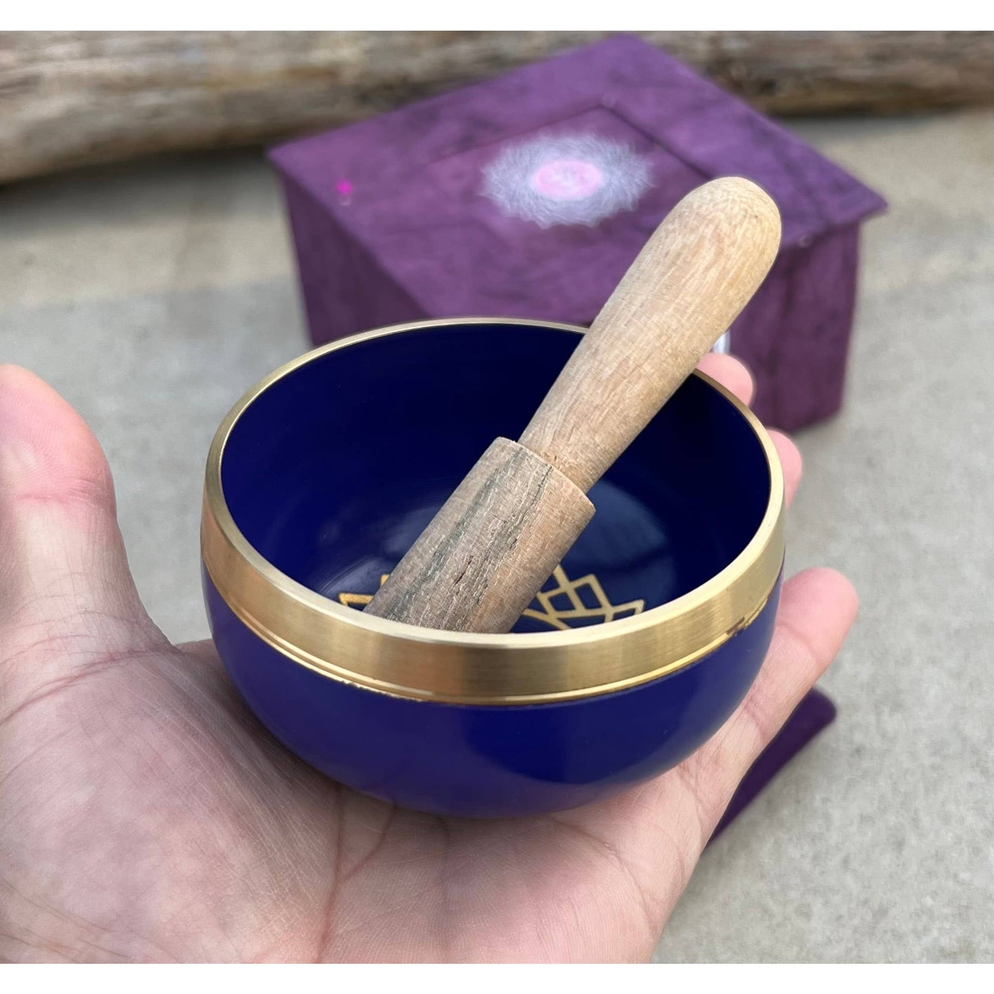 Crown Chakra Singing Bowl Set – Handcrafted in Nepal