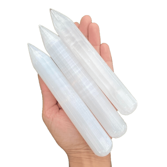 Selenite Point Wand