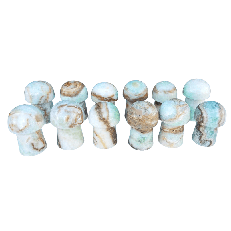 Pistachio Calcite Mushrooms