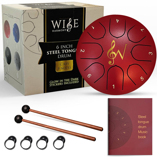Steel Tongue Rain Drum 6-Inch 8-Notes