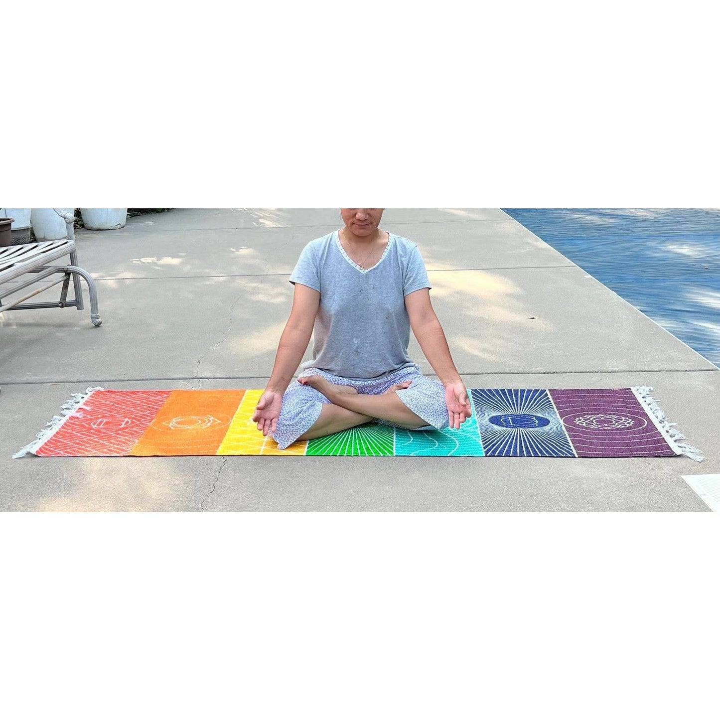 Organic Cotton Chakra Yoga Mat