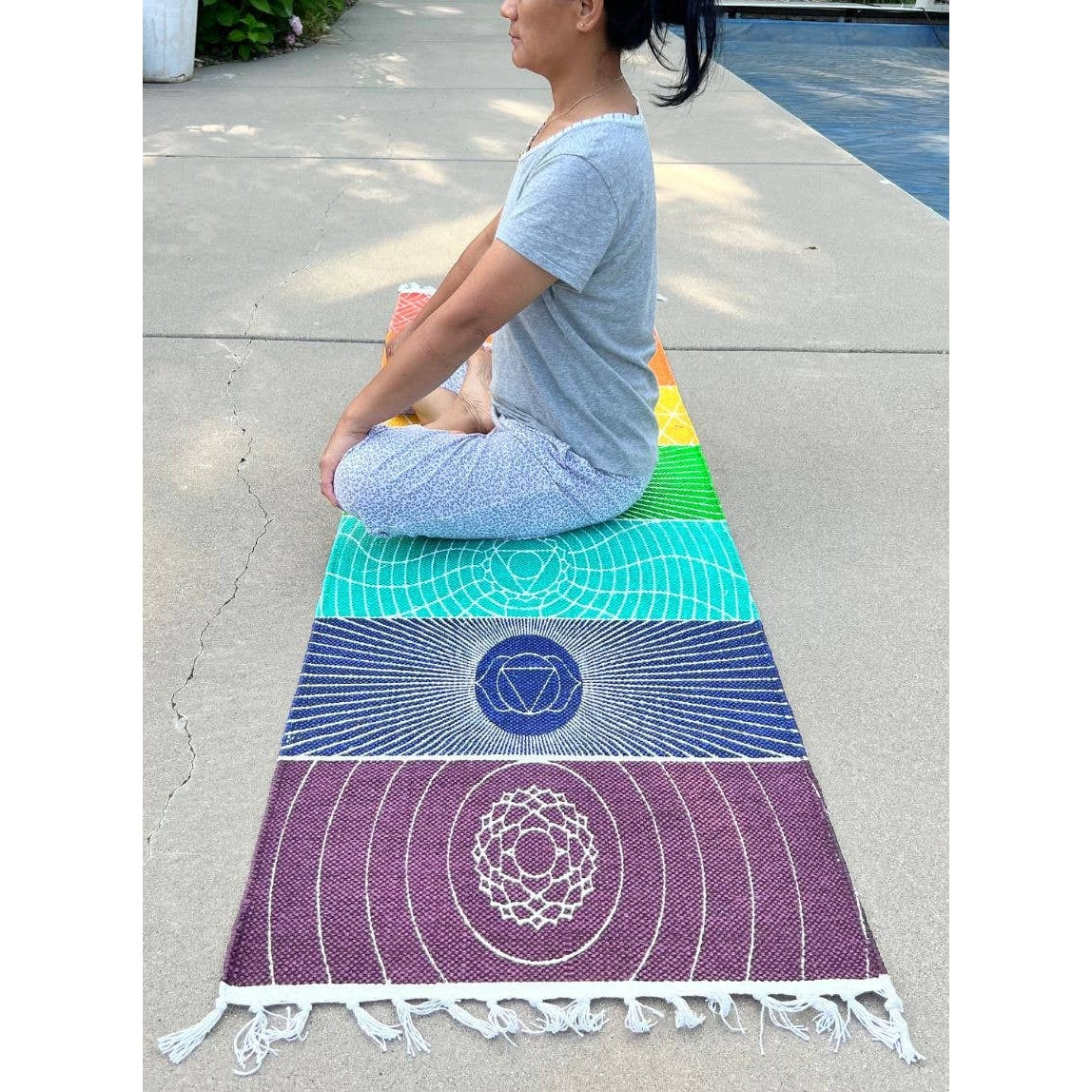 Organic Cotton Chakra Yoga Mat