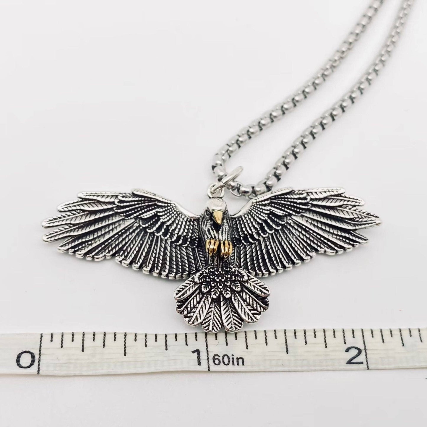 Eagle Spreads Its Wings Pendant Necklace – Vintage Style