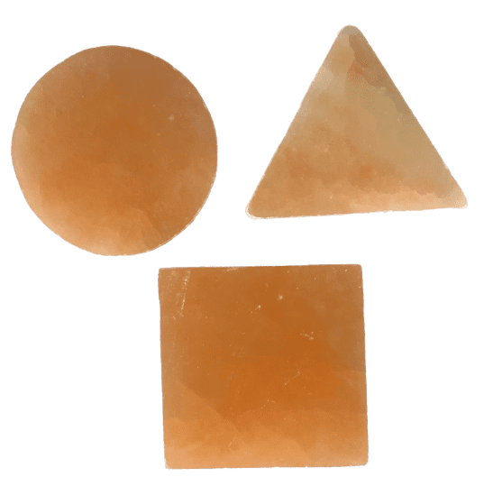 Peach Selenite Charging Plates