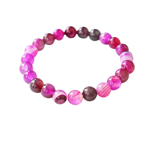 Pink Agate Stone Bracelet